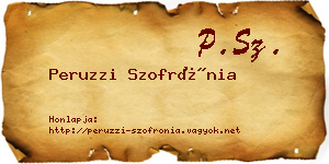 Peruzzi Szofrónia névjegykártya